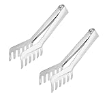 Bogoro 2 Stück Nudelzange Edelstahl Set - Spaghetti-, Salat-, Servier- und Kochzange für die Küche - Pasta Zange