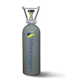 Schwabengase Co2 Flasche 2kg - Vorrats Kohlensäure Zylinder - Eigentumsflasche mit verzinktem Rohrtragegriff, Neu befüllt, Kohlensäureflasche für Aquarien & Zapfanlagen, TÜV bis 2033* (2 kg)