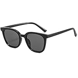 Männer und Frauen große Rahmen quadratische Outdoor Urlaub Strand Sonnenbrille trendige Pendler Mode Sport Fahrer UV400 Retro Sonnenbrille(B)