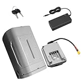 JHKJ 24 V 15 Ah E-Bike-Akkus, 36 V 10,4 Ah Li-Ionen-Akku, 48 V 8,7 Ah Sattelstützen-Lithium-Akku mit Schalter für 0–400 W Umrüstsätze für Elektrofahrradmotoren,Xt60 24v12ah