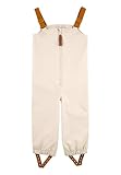 Sterntaler Regenhose ungefüttert Uni - Kinder Regenhose wasserdicht - Unisex Matsch- und Buddelhose mit verschweißten Nähten und elastischen Hosenträgern - robuste Regenbekleidung - beige, Größe 92
