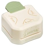 Loveria Eckenstanzer 3 in 1 | Papier Ecken abrunden, 3 Größen 4mm / 7mm / 10mm | Stabiler Stanzer aus Edelstahl | Eckenabrunder zum Basteln | Bastelzubehör