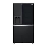 LG GSGV81EPLL Side by Side Kühlschrank, Klasse E, 635 L, Instaview, Kühlschrank mit Gefrierfach, Eis-, Crushed Ice- Wasserspender, Total NoFrost, Smart Inverter Kompressor, Wi-Fi