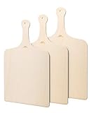 G.a HOMEFAVOR Pizzaschieber Holz, 42 x 30cm Pizzaschaufel Flammkuchenbrett Pizzabrett für Hausgemachte Pizza und Brot (3er Set)