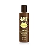 Sun Bum Brawing Lotion LSF 15, Bräunungslotion mit Breitband-UVA- und UVB-Schutz, vegane Formel mit Kokosnussöl, 250 ml