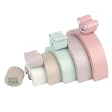 Warmhm 1 Satz Montessori Farbige Holz Bausteine für Interaktives Lernspielzeug Kreativität und Sozialer Interaktion Altersgerechtes Steckspiel für Jungen