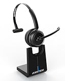 ANSTEN Headset Bluetooth V5.2 mit AI-Geräuschunterdrückung & Stummschalttaste, Headset mit Mikrofon Bluetooth Wireless für PC, Büro, Callcenter, Zoom, Skype & Telefon