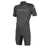 O'Neill Herren Neoprenanzug Reactor II 2mm Backzip Spring, Shorty, Kurzarm, Schwimmanzug, Tauchanzug, Nassanzug, L, Graph/Graph