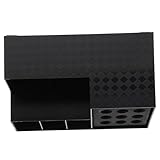 Veemoon Aufbewahrungsbox für Friseurwerkzeuge ABS Kompakter Scherenhalter und Kammorganizer Leichter Friseursalon Organizer für Haarschneidewerkzeuge Schwarz