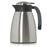 Blumtal Thermoskanne 1l - BPA-freie Teekanne mit Quick Tip Verschluss - auslaufsichere Kaffeekanne thermo für langanhaltende Isolation/Thermoskanne Tee - Kaffekanne - Tee Thermoskanne Edelstahl Silber