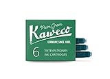 Kaweco Tintenpatronen im 6er-Pack Palmengrün Palm Green I hochwertige Premium Tinte für Füllhalter mit kurzen Standardpatronen | vegan tierversuchsfrei wasserlöslich