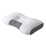 IUNSER Orthopädisches Kissen AntiSchnarch Kissen Migräne Kissen Ergonomisches Kopfkissen Seitenschläfer and Rückenschläfer Memory Foam Kissen Nackenstützkissen Seitenschläferkissen (Grey, A)