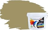 RyFo Colors Bunte Wandfarbe Manufakturweiß Olivgelb 3l - weitere Grau Farbtöne und Größen erhältlich, Deckkraft Klasse 1, Nassabrieb Klasse 1