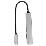 Housoutil 3 STK Hub-Splitter Flash-Laufwerk-Adapter Ladegerät Tragbarer Datenknotenpunkt Mini-Laptop-Computer Ultra Dünner Laptop Ladeadapter Mehr- Dockingstation USB Aluminiumlegierung