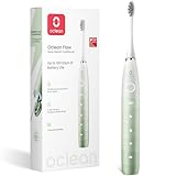 Oclean Elektrische Zahnbürste Flow, 180 Tage Akkulaufzeit Sonic Electric Toothbrush für Reisen, 5 Modi Schallzahnbürste mit IPX7 Wasserdicht für 2-Minuten-Timer Zähneputzen, Grün