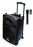 E-Lektron Mobile PA Sound Anlage Akku-MP3-USB-SD inkl. Funkmikrofon 500W Soundsystem EL25-M