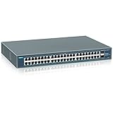 YuanLey 48 Port Gigabit PoE Switch Unmanaged mit 2 1000Mbps SFP Uplink, 50 Port 802.3af/at 800W High Power PoE+ Netzwerk Switch, Metall Rackmount Power Over Ethernet Switch