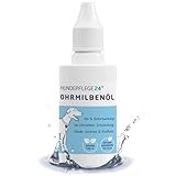HUNDEPFLEGE24 Ohrentropfen für Hunde - Ohrmilben, Juckreiz & Ohrentzündungen natürlich & schonend entfernen - Hochwirksame, sofort wirkende Ohrenpflege für Hunde - Ohrmilben Hund 50ml