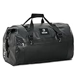 IRON JIA'S Motorradtasche Gepäckrolle wasserdichte Hecktasche Satteltasche Reisetasche mit rollversiegelten Schultergurten geeignet für Radfahren Camping Wassersport Schwarz-50L
