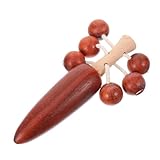 ERINGOGO Holz Rassel Trommel Handshake Leicht und Sicher Greifling Musikinstrument Teething Aid für Kleinkinder Kreatives Rhythmus Lernen