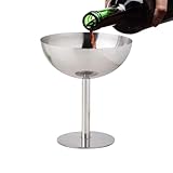 Ice Cream Cup Bar - Premium Weinglas ohne Stiel aus Edelstahl, bruchsicher und elegant | Rotweinglas für Strandreisen | doppelwandige Isolierung PE