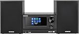 Kenwood M-7000S-B Mikro-Stereoanlage, Schwarz, mit Bluetooth, USB, CD und Radio Dab + oder FM