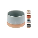 Excellent Houseware Kleine Schalen aus Steingut, Set mit 4 mehrfarbigen Tapas-Schalen, Snack-Starter, Oliven, Relish-Schalen, Beilagen-Servierschalen, Dip-Soße, Gewürzschale, runde Schale