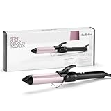 BaByliss 32mm Lockenstab – Turmalin-Keramik beschichteter Lockenstyler für große Locken, 10 Temperaturen, schnelles Aufheizen, frizzfreie Locken, integrierter Standfuß – Schwarz & Pink, C332E