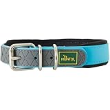 HUNTER CONVENIENCE COMFORT Hundehalsband, Kunststoff, Neopren, wasserfest, schmutzabweisend, gepolstert, 45, türkis