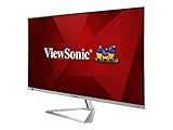 Viewsonic VX3276-2K-MHD-2 80 cm (32 Zoll) Büro Monitor (WQHD, IPS-Panel, HDMI, DP, mDP, Eye-Care, Eco-Mode, Lautsprecher, 3 Jahre Austauschservice) Silber-Schwarz