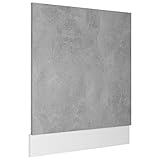 Mokuyary Geschirrspülerblende Lyon Betongrau 59,5x3x67 cm Holzwerkstoff Küchenzeile, Schrank, Unterschrank, Küchenschrank, Hängeschrank