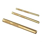 Messing-Durchtreiber-Set, 3-teilig, mit 3/4 Zoll, 1/2 Zoll, 3/8 Zoll, nicht beschädigender Messingmeißel für Autoreparatur, Holzbearbeitung, Herstellung