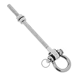 ibasenice Edelstahl Schwerlast Hängesessel Haken Bogenform Robust Verschleißfest für Veranda Balkon Decke Baum Geeignet als Schaukelhalterung und Yogatuch Aufhängung