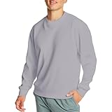 Herren Sweatshirt mit Rundhalsausschnitt Männer Basic Pullover Langarmshirts Freizeit Sport Shirt Pullover Sweater Pulli Langarmshirt Longsleeve Outdoor Basic Casual Style