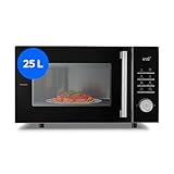 MEDION Mikrowelle mit Grill und Heißluftfritteusenfunktion (25 Liter, 900 Watt, 1.500 Watt Grill, 1.500 Watt Heißluftfunktion, 11 Programme, 10 Leistungsstufen, MD12231) hell grau [MODELL 2025]