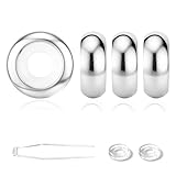 GW Charms Stopper 925 Sterling Silber für Armband mit Gummi Stopper Charms für Bead Charm Armband Anhänger Spacer (4x Silber)