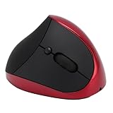 Sxhlseller Ergonomische Maus, 3 Einstellbare DPI 800 1200 1600, Wiederaufladbar über USB, für PC-Tablet (Rot)