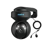 Reolink 5MP PTZ Überwachungskamera Aussen, 3X Optischer Zoom, 2,4/5GHz WLAN Kamera Outdoor mit Personen-/Fahrzeugerkennung, Automatischer Verfolgung, Vollfarb-Nachtsicht, E1 Outdoor Schwarz