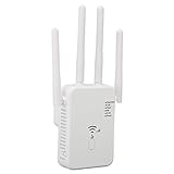 Denash WiFi Extender 1200 Mbit/S Dual Band Gigabit High Power Internet Booster für Home Office, Stabile Übertragung für Große Digitale Dateien (EU-Stecker)