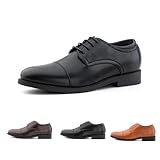 Hitmars Anzugschuhe Herren Derby Schuhe Oxfords Schnürhalbschuhe Männer Klassischer Komfort Schnürschuhe Businessschuhe Schwarz N1 EU41