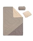 qeedo Teddy Kuscheldecke Outdoor 200 x 140 cm – wasserabweisend & raschelfrei, weiche Teddy Fleecedecke, Campingdecke mit Poncho-& Kissenfunktion, Decke für Zuhause, Garten und Camping
