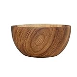 EURDFHY Holzschüssel Holz, Flacher Boden, Massivholz, großes Becken, Holzteller, Reisschüssel, Duft, Haushaltsbecken, Obstsalatschüssel(Bowl 12x6cm)