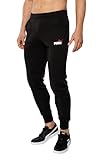 PUMA Jogginghose Herren, Trainingshose lang, Sporthose, Baumwolle, Statement Deluxe Edition, Regular Fit, Schwarz, Größe XL