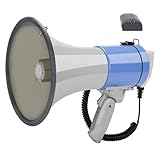 Megaphon, Bullhorn, tragbares Hand-Megaphon, 50 W Leistung, tragbarer Lautsprecher, beschreibbarer Lautsprecher, großes Volumen, Führung im Freien, Bullhorn, für Cheerleading und Polizeieinsatz