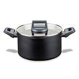 Fackelmann Kochtopf Statement 20cm – Topf mit keramischer Beschichtung – Recyceltes Aluminium mit Antihaft-Beschichtung – PFAS-frei, Hitzebeständiger Griff, Für alle Herdarten inklusive Induktion