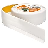 Quest Weichsockelleiste Selbstklebend - 50 mm x 20 mm - Sockelleiste PVC, Flexible Abschlussleiste, Knickleiste für Küche, Badezimmer, Wand, Boden - Dekorativ, UV-Beständig - 5 Meter, Weiß