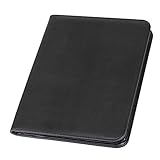 Alassio 30067 - Reißverschlussmappe DIN A4 LORENZO, Schreibmappe in schwarz Organisationsmappe ca. 34 x 25 cm, Konferenzmappe mit Block, Einschubfächern, Stiftschlaufe und 4 Visitenkartenfächer