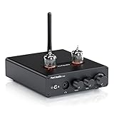 Fosi Audio T20X 200W Verstärker Bluetooth 5.0 Röhrenverstärker Kopfhörerverstärker Stereo Audio Receiver 2 Kanal Class D Digital Mini Hi-Fi Integrierte Endstufe für Home Passiv Lautsprecher