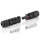 MidGard Solarstecker und Buchse Kabelverbinder für 4-6mm² MC4 Solarkabel, Steckverbinder für Photovoltaikanlagen, Buchse + Stecker Kupplung 10 Paar