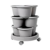 Générique Vertikaler Blumenkasten, stapelbare Struktur für vertikalen Garten, Pflanzgefäße für Gemüse, Fett und Blumen, drinnen und draußen